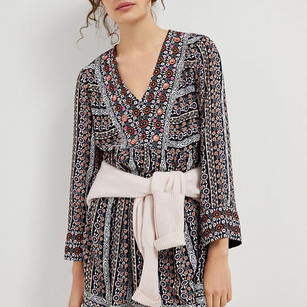 Anthropologie Naomi Embroidered dress